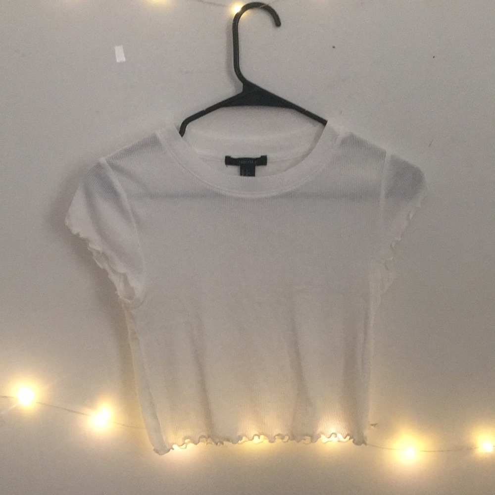 white lettuce top shirt